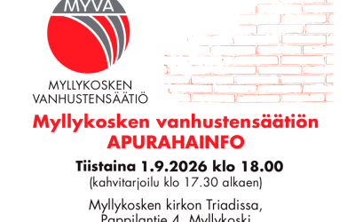 Myllykosken vanhustensäätiön Apurahainfo 1.9.2026 klo 18.00